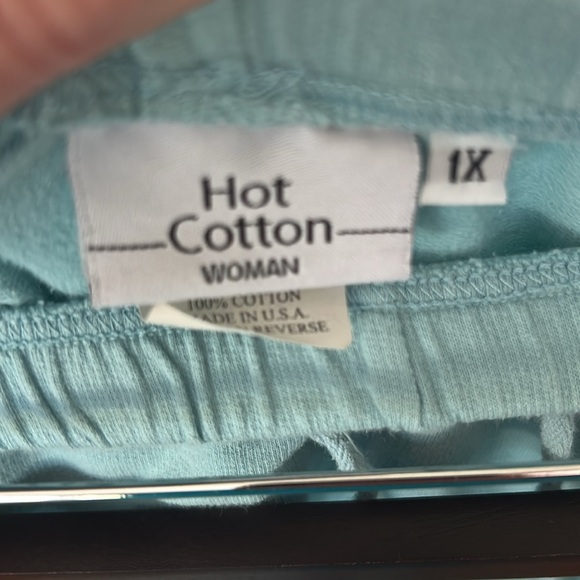 Rolled Hem Light Teal Floral Top 3/4 Sleeves Side Tie 100% Cotton Women’s 2X - Picture 12 of 12